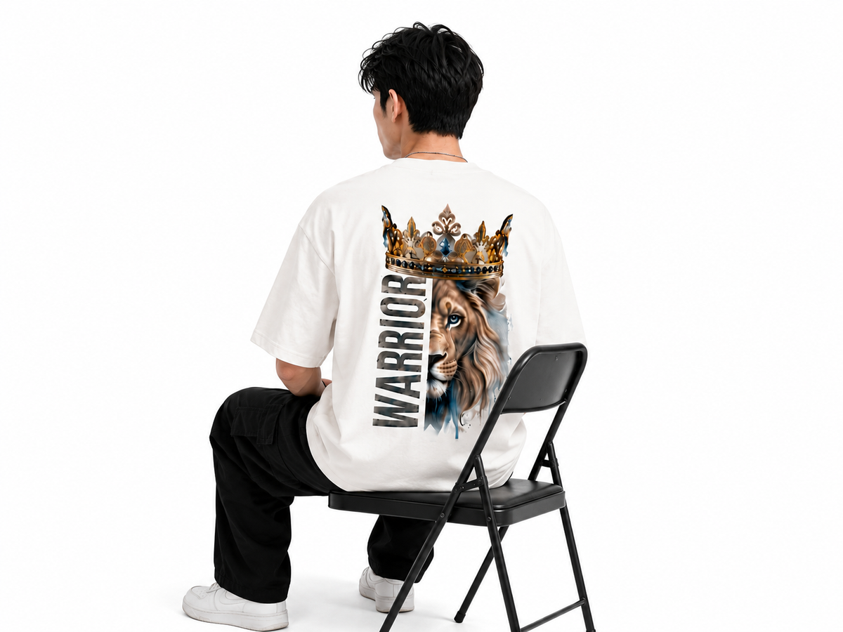 Attitude Men Tiger Printed Oversized Black Tee | Anime T Shirt | Baggy T Shirt