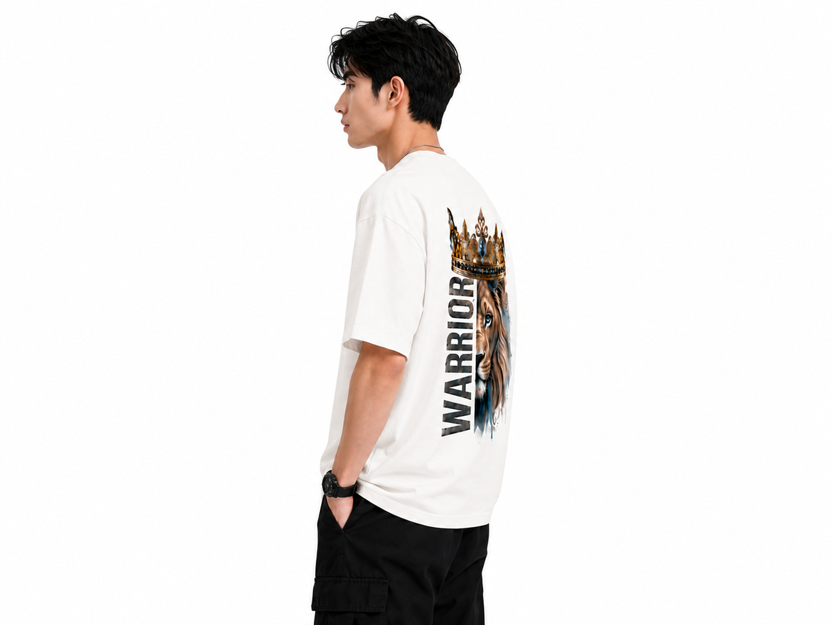 Attitude Men Tiger Printed Oversized Black Tee | Anime T Shirt | Baggy T Shirt