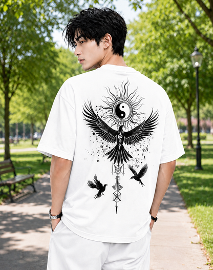 Attitude Start Of Fashion tshirt for men oversized Anime Bird Printed T shirt