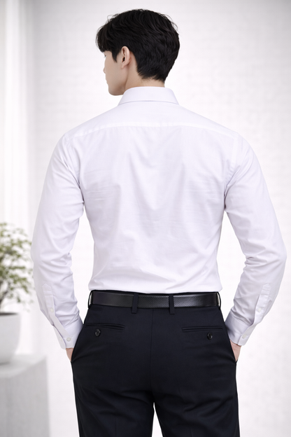 Attitude Start of Fashion Men’s Classic White Slim Fit Formal Shirt