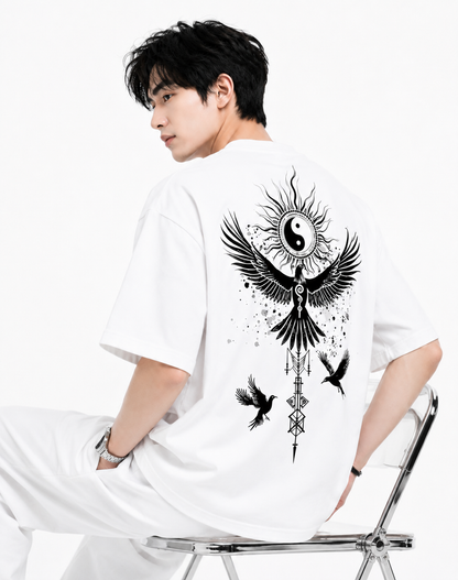 Attitude Start Of Fashion tshirt for men oversized Anime Bird Printed T shirt