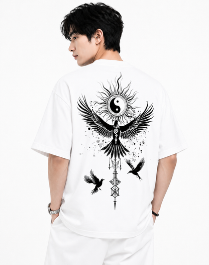 Attitude Start Of Fashion tshirt for men oversized Anime Bird Printed T shirt