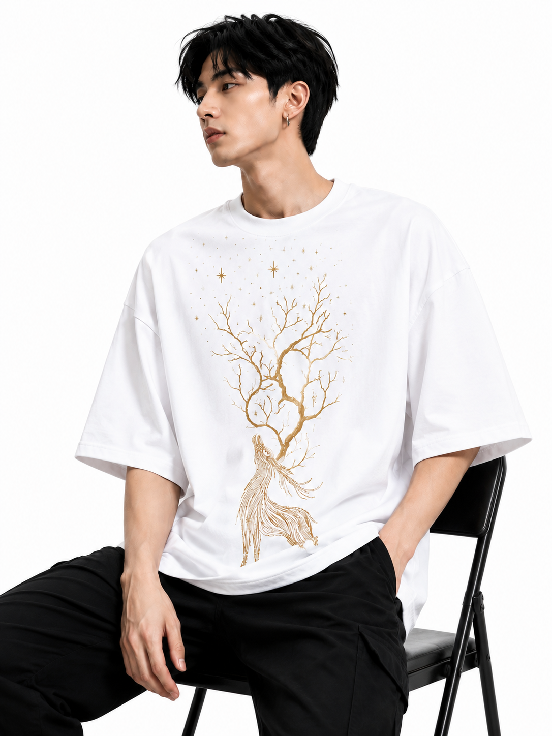 Attitude T-Shirts for Men | Oversized T-Shirt | Wild Life Printed t shirt | 100% Pure Cotton T Shirt