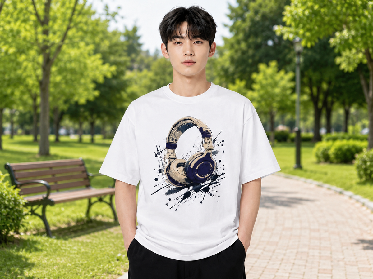 Attitude Men Typography Printed Oversized T-Shirt - Men