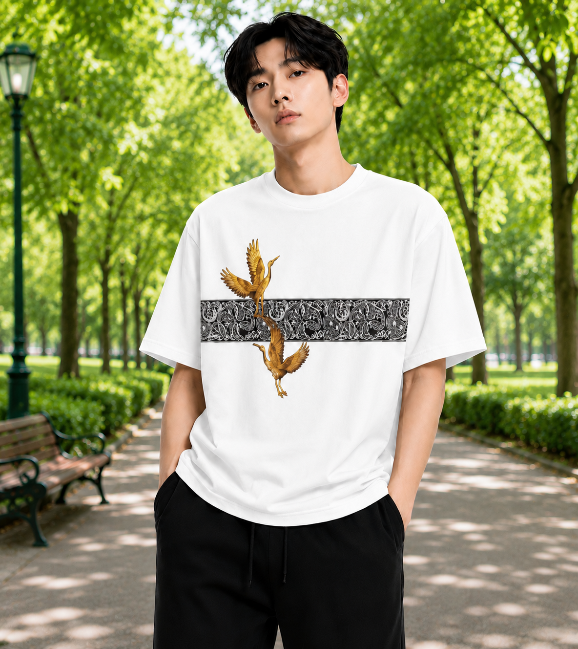 Attitude Men Typography Printed Round Neck Pure Cotton Oversized T-shirt
