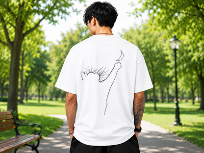 Attitude Oversized Anime Graphic T-Shirt for Men | Mens LoosE Fit Back Printed Oversized Tshirt
