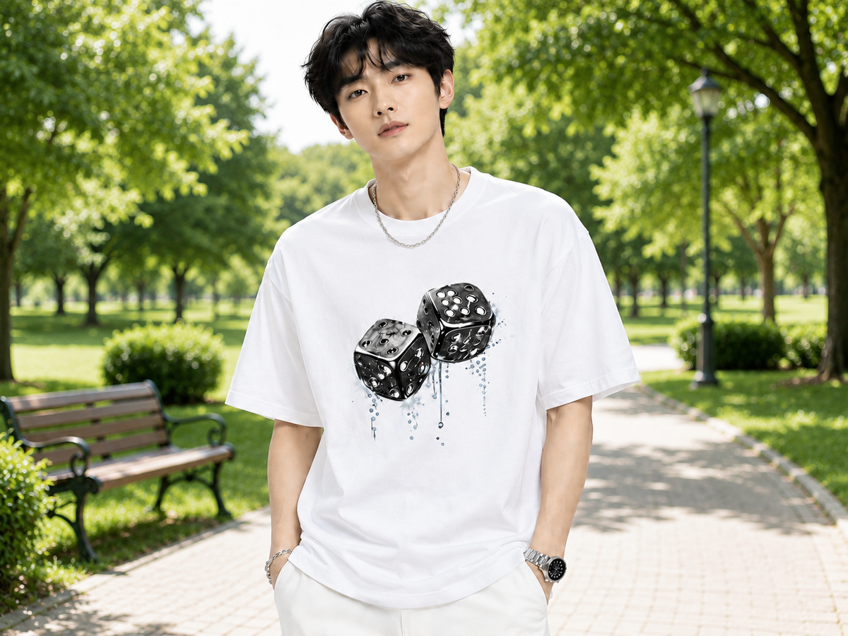 Attitude Men Casual Printed Oversized T-Shirt