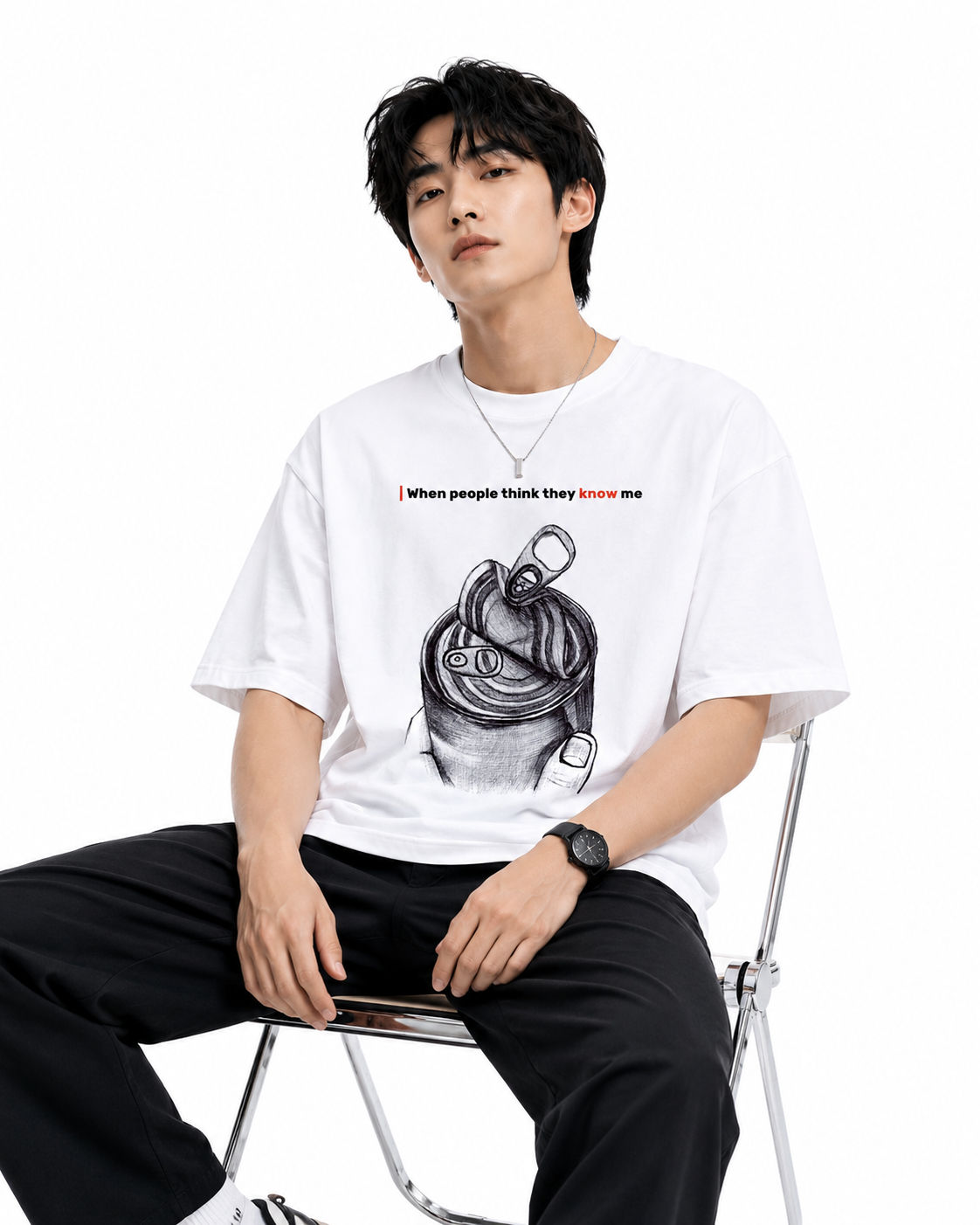 Attitude T-Shirts for Men | Oversized Slogan Printed T-Shirt for Men | Cotton T Shirt For Men