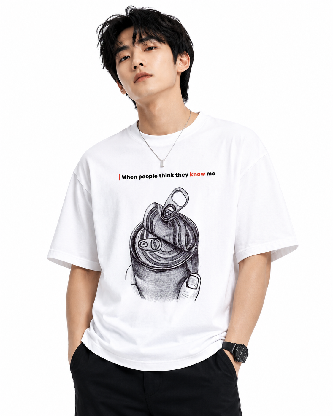 Attitude T-Shirts for Men | Oversized Slogan Printed T-Shirt for Men | Cotton T Shirt For Men