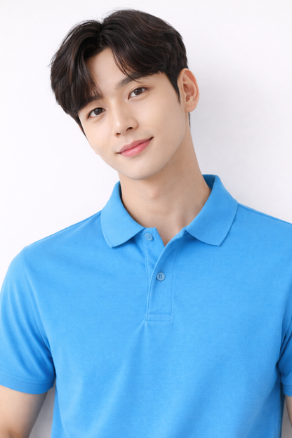 Attitude Start of Fashion Men Solid Blue Polo T-Shirt – Slim Fit Casual Wear