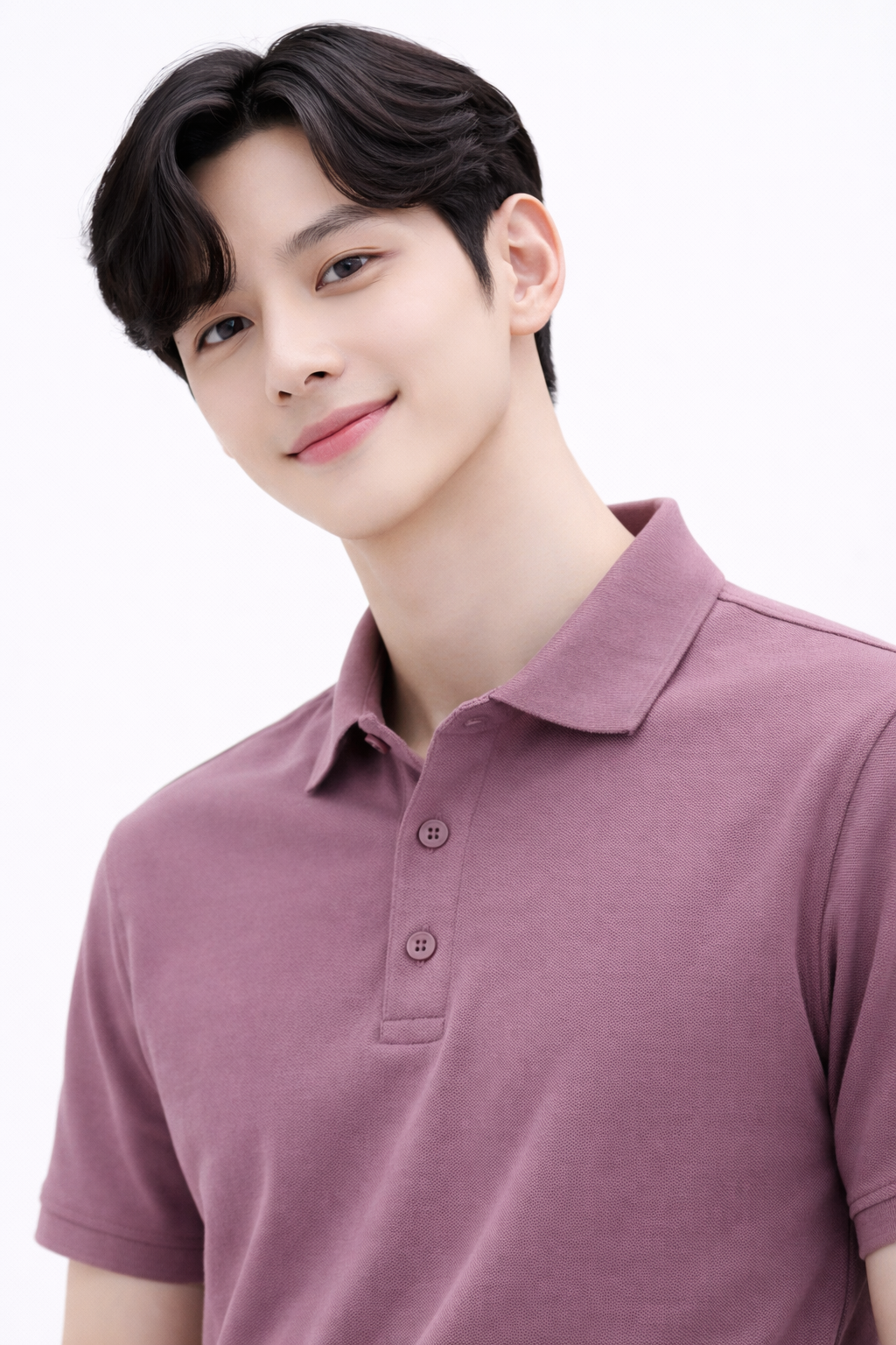 Attitude Start of Fashion Men’s Premium Dusty Purple Polo T-Shirt – Modern Casual Elegance