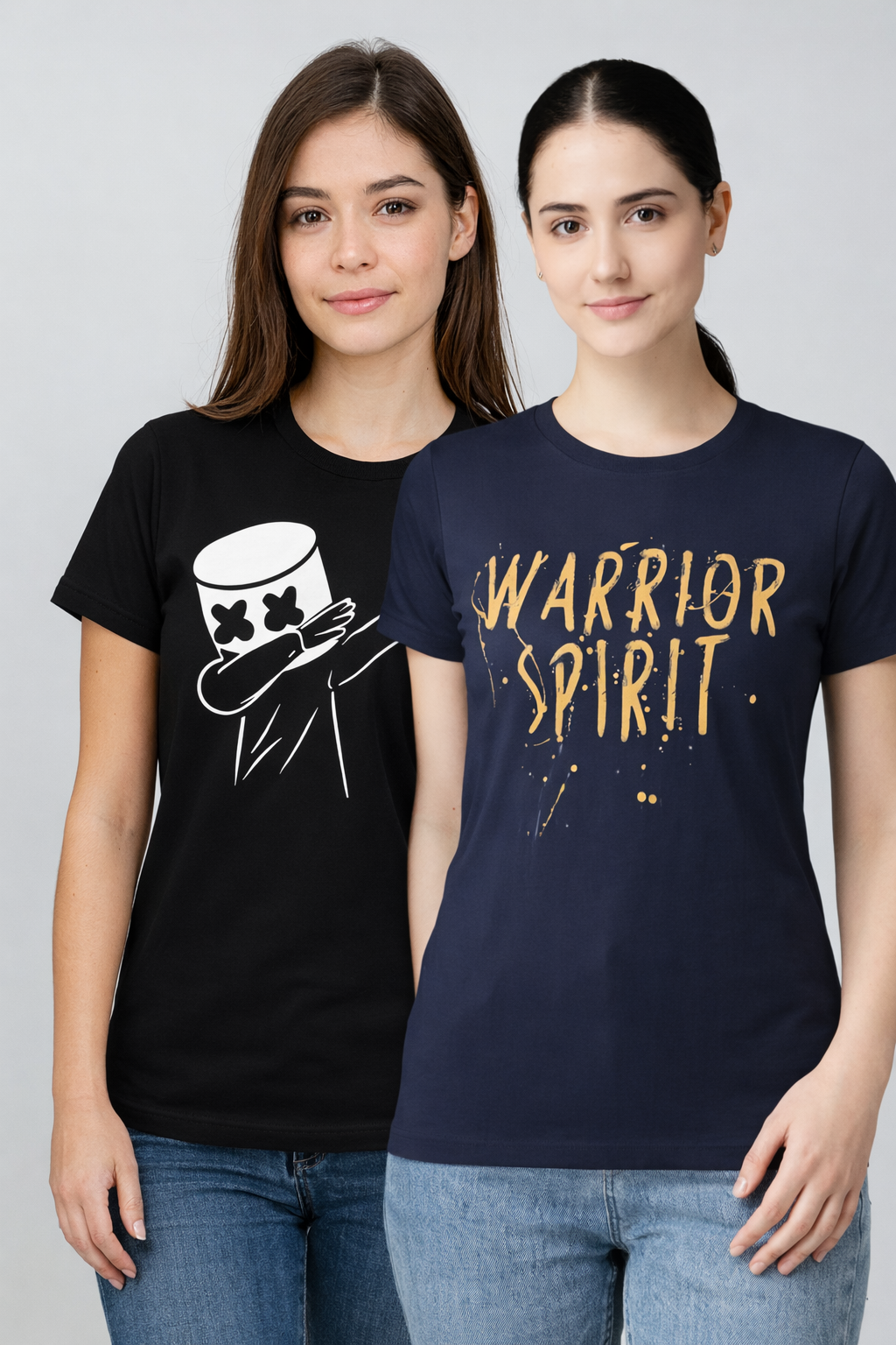 ATTITUDE START OF FASHION Women’s Stylish Printed T-Shirt Combo (Pack of 2)