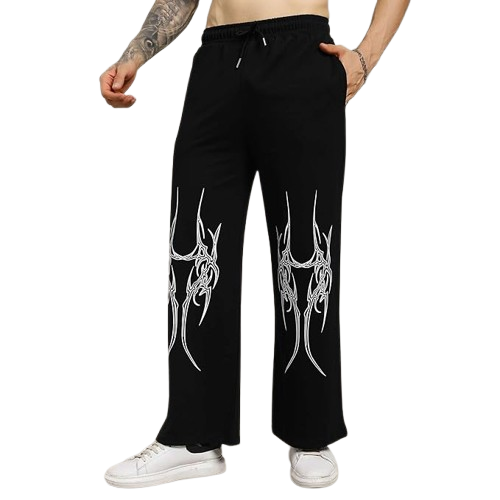 Attitude Men's Regular Fit Print Baggy Lower